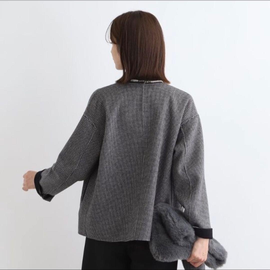 INDIVI リバーショートコート　ブラックサイズ38 未使用