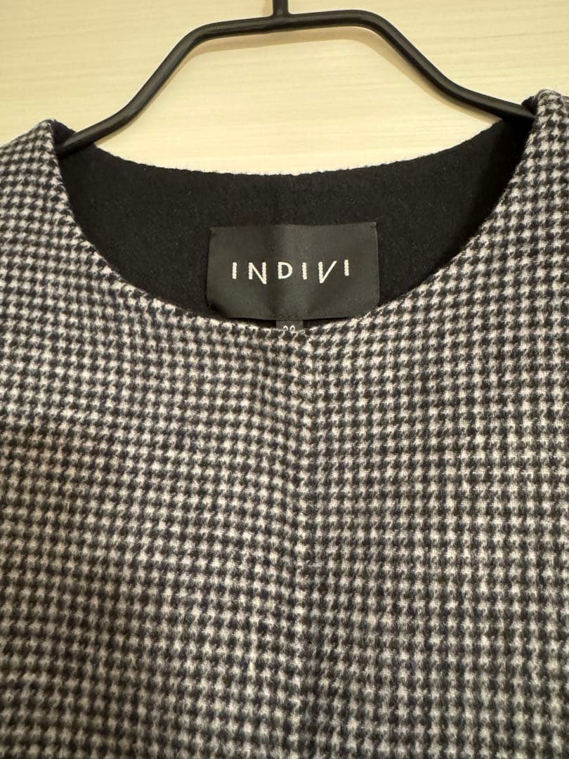 INDIVI リバーショートコート　ブラックサイズ38 未使用