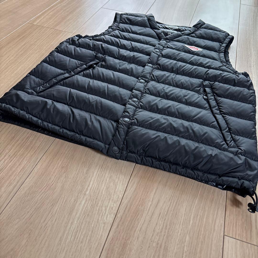 DANTON ダントン ダウンベスト インナーダウン　ブラック 黒 34 XS