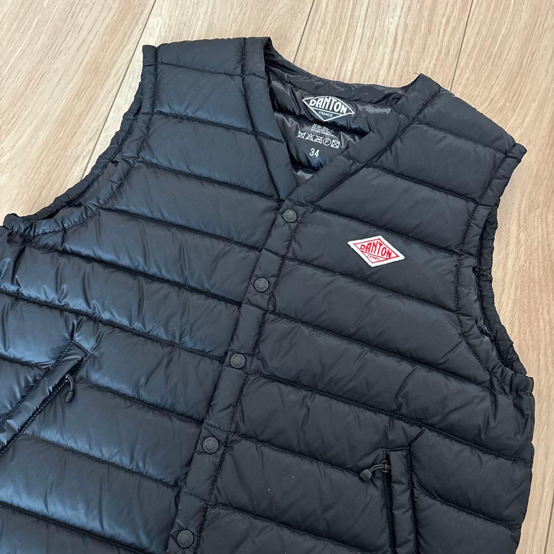 DANTON ダントン ダウンベスト インナーダウン　ブラック 黒 34 XS