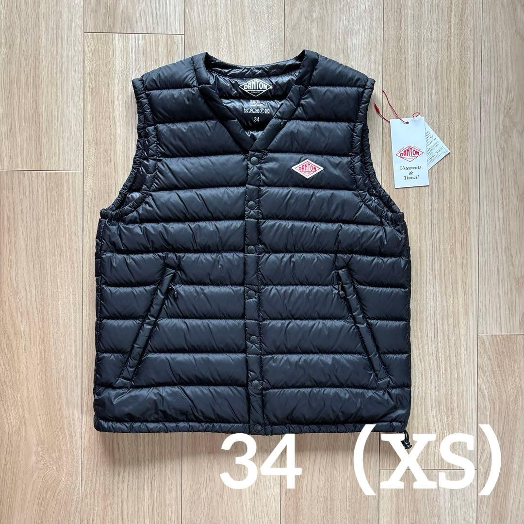DANTON ダントン ダウンベスト インナーダウン　ブラック 黒 34 XS