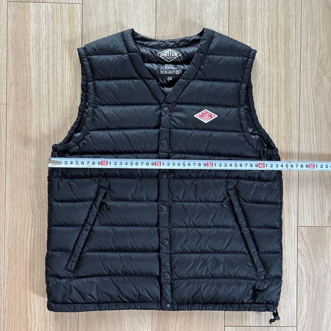 DANTON ダントン ダウンベスト インナーダウン　ブラック 黒 34 XS