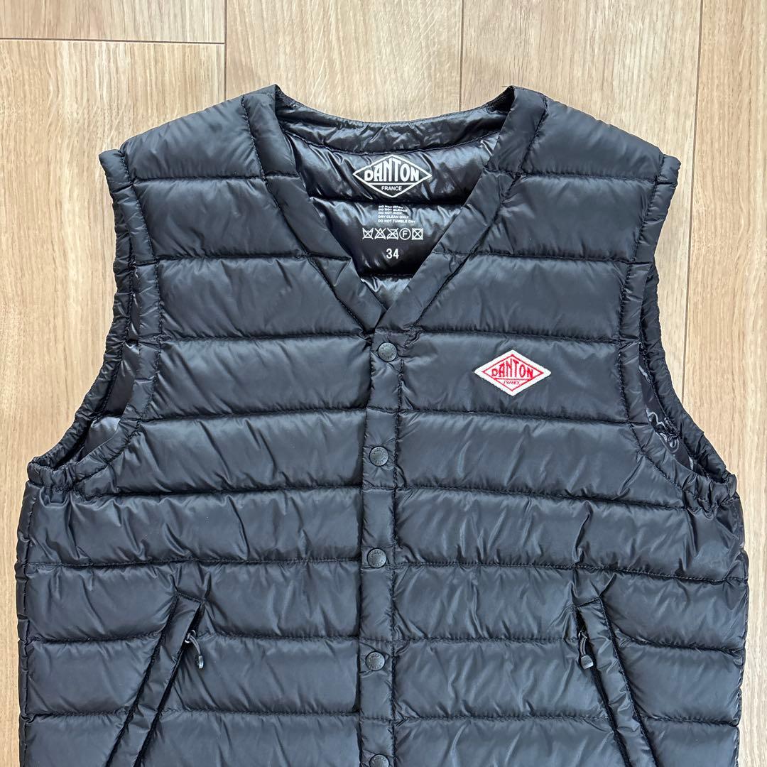 DANTON ダントン ダウンベスト インナーダウン　ブラック 黒 34 XS