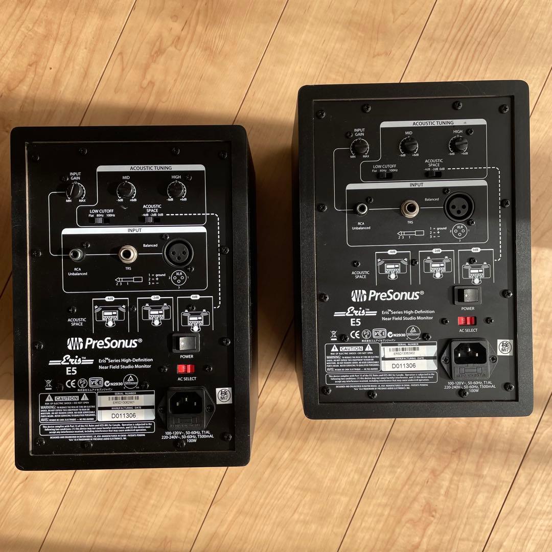 PreSonus Eris E5 モニタースピーカー ペア 動作良好