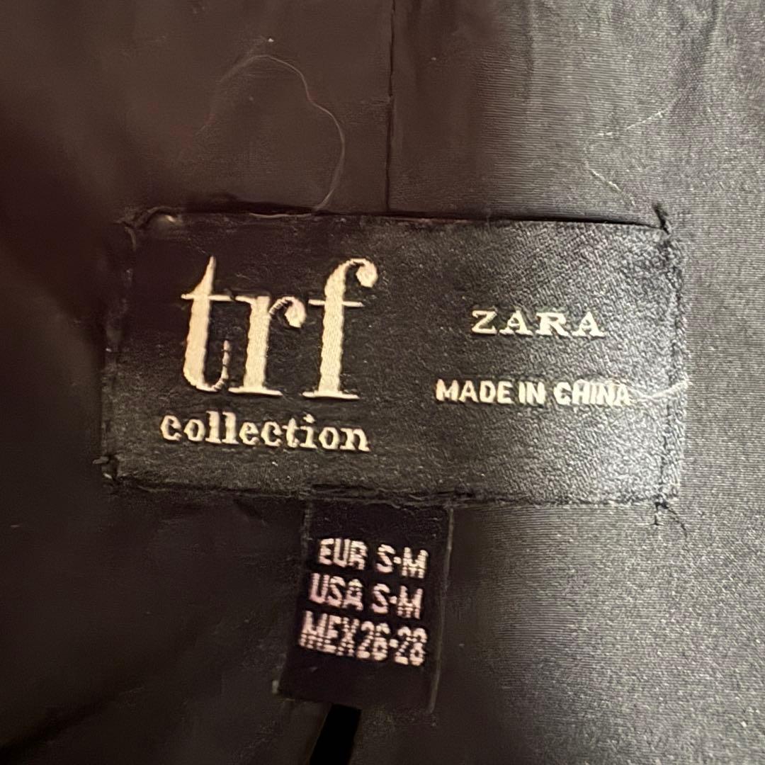 ZARA TRF タータンチェック柄 ロングコート　　チェスターコートS〜M赤