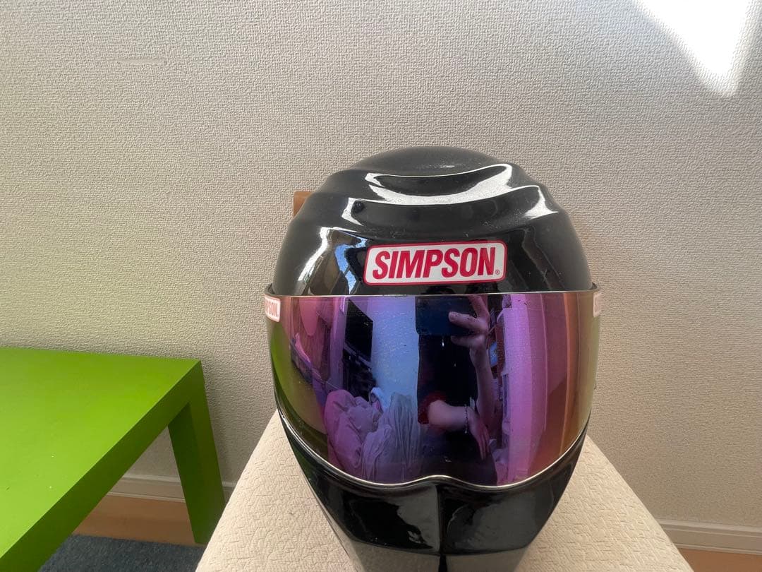 SIMSPON フルフェイスヘルメット ブラック ミラーシールド