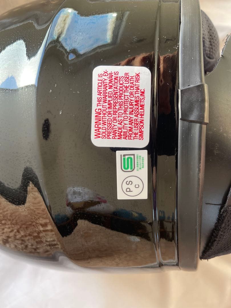 SIMSPON フルフェイスヘルメット ブラック ミラーシールド