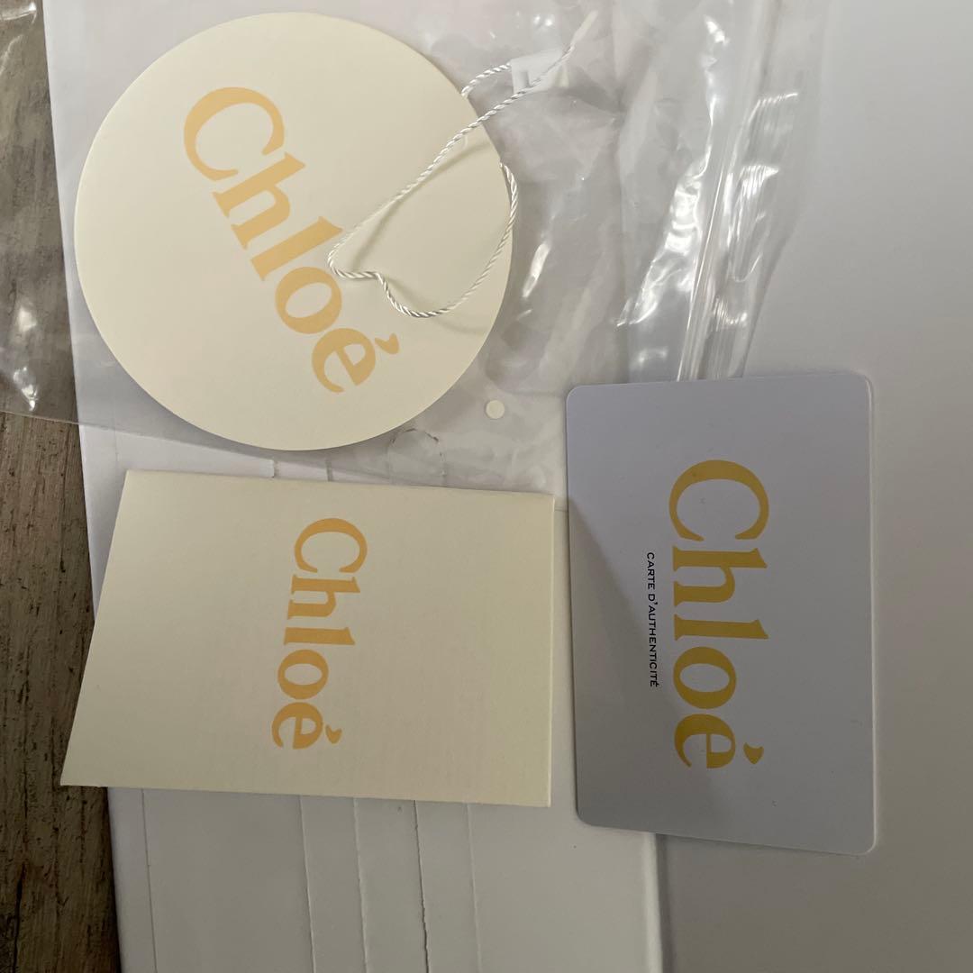 Chloe カゴバッグ　アイボリー　WOODY スモールバスケット