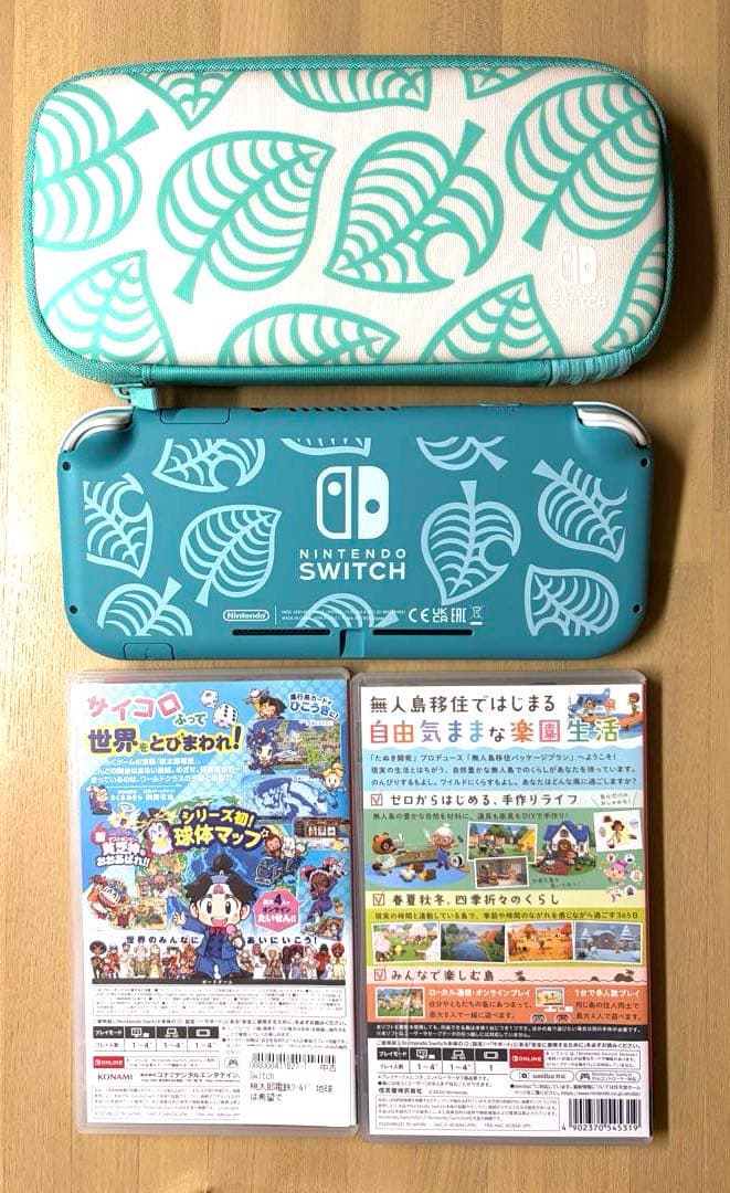 Nintendo Switch Light ケース、あつ森、もも鉄ソフト付き