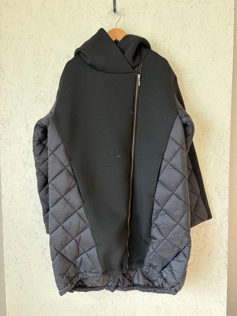 SA12 ヤマダヤ LASUD ACTIVE フード付きロングコート ブラック