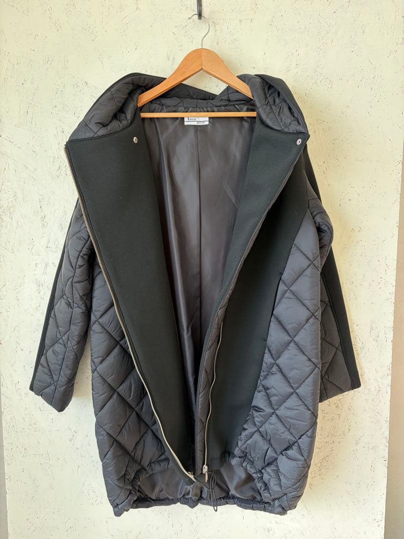 SA12 ヤマダヤ LASUD ACTIVE フード付きロングコート ブラック