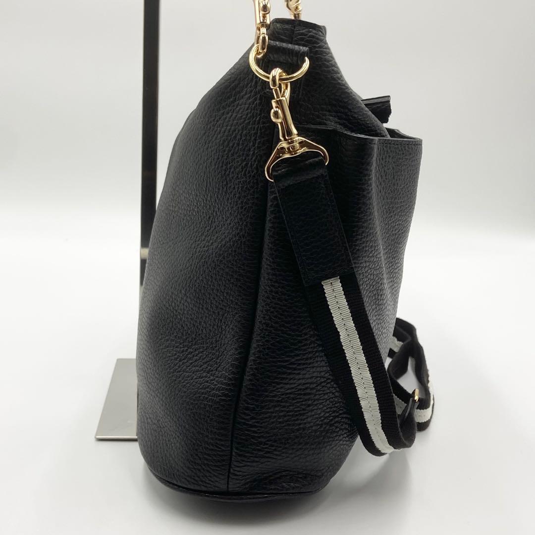 未使用級　ATAO アタオ　ウィークエンド　ショルダーバッグ　レザー　ブラック