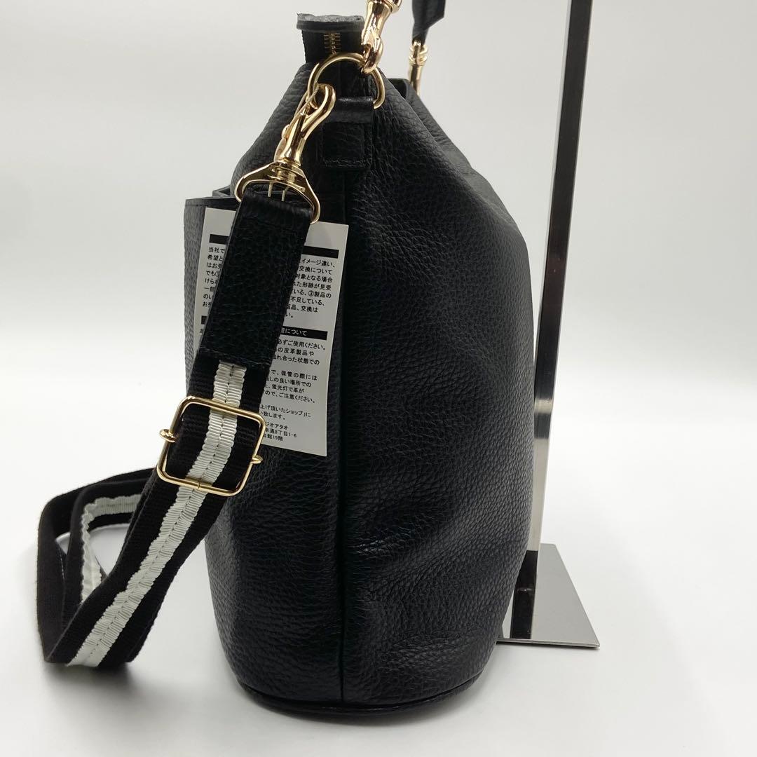 未使用級　ATAO アタオ　ウィークエンド　ショルダーバッグ　レザー　ブラック