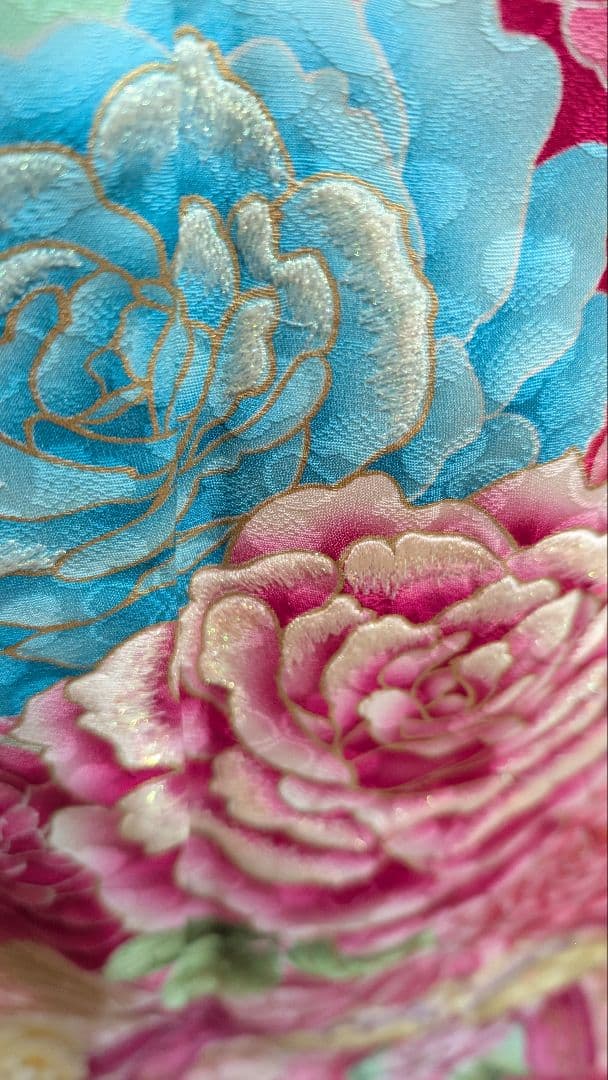 【松田聖子プロデュースブランド】振袖 ミントグリーン 花柄•Ｌサイズ