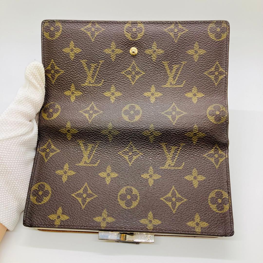 ルイヴィトン モノグラム コンチネンタル クラッチ がま口 長財布 A847