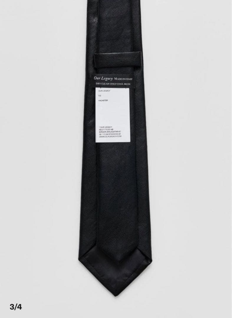 OUR LEGACY アワーレガシー ブラック リアルフェイクレザー タイ