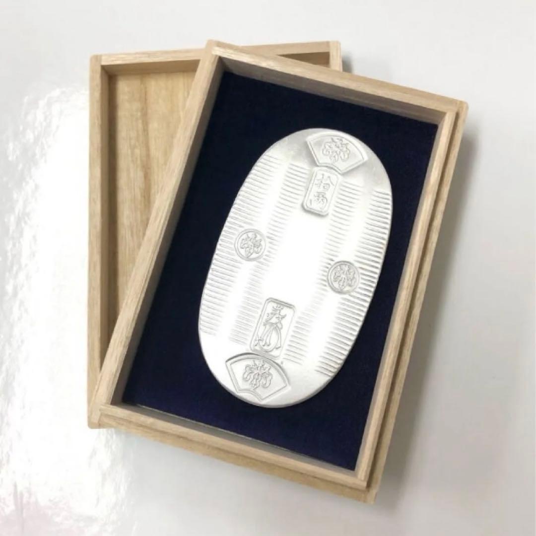 純銀 造幣局検定刻印入り小判 天保五両判 100g