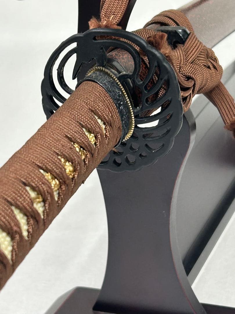 模造刀 刀 日本刀 武具 大小2本セット　鶴透かし鍔　美品 コレクション