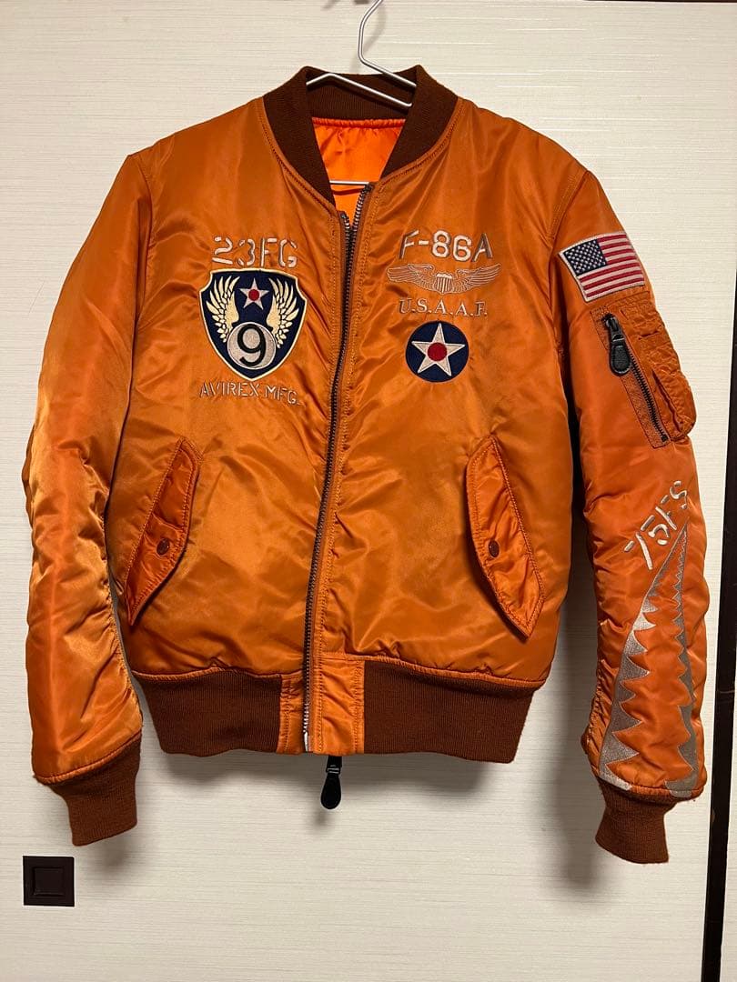 ディノ　AVIREX MA-1 フライトジャケット L オレンジ