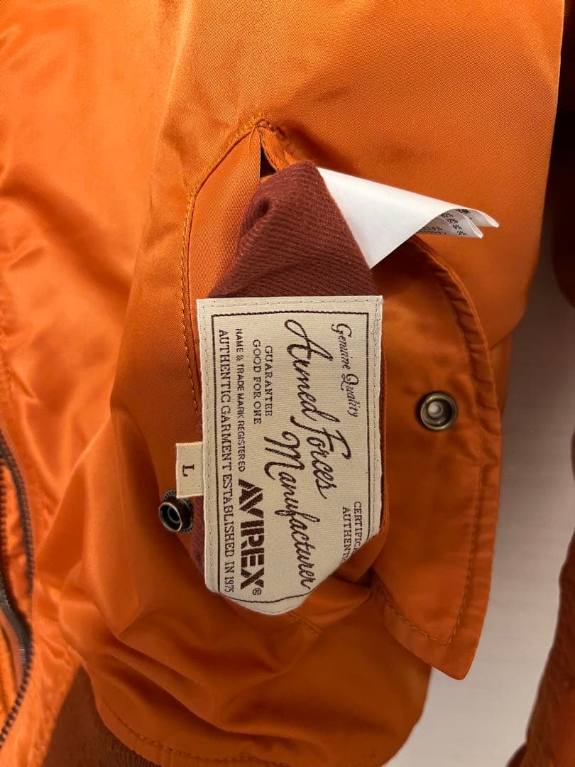 ディノ　AVIREX MA-1 フライトジャケット L オレンジ