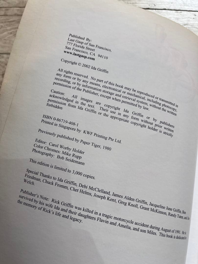 限定3000冊　アートブック　Rick Griffin リックグリフィン