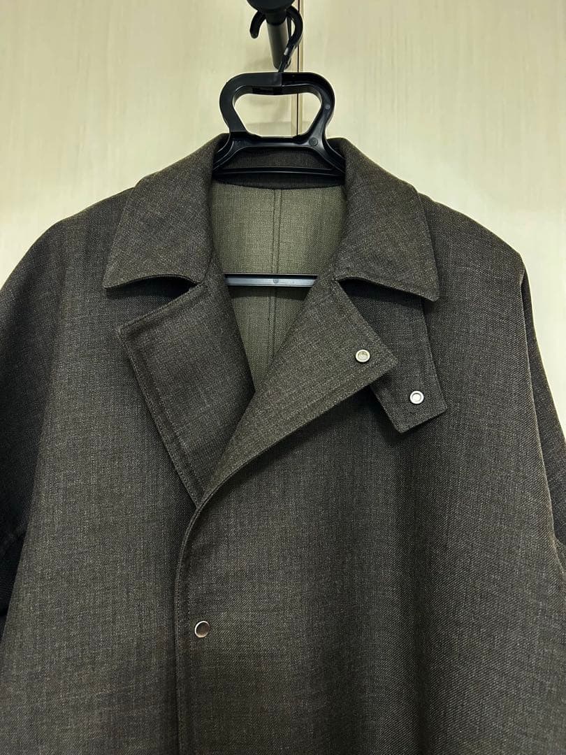 2025AWアダムエロペADAM ET ROPE'ソモウリバーロングコート美品