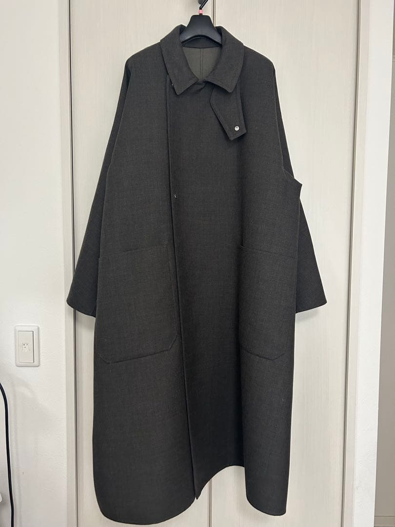 2025AWアダムエロペADAM ET ROPE'ソモウリバーロングコート美品