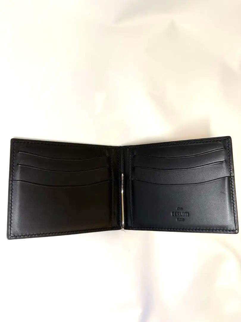 BERLUTI 二つ折り財布 ブラウンレザー　マネークリップ