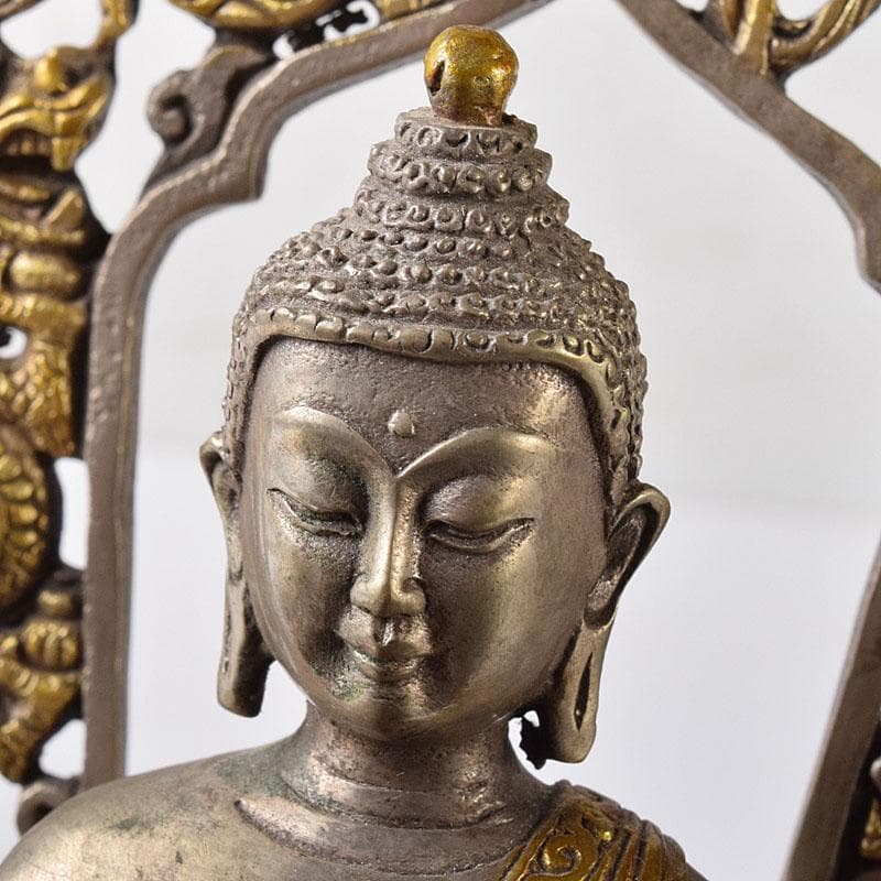 仏教美術　古銅塗金　チベット仏　仏像　置物　V　7815