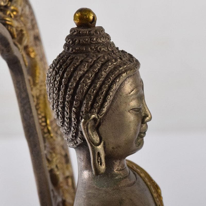 仏教美術　古銅塗金　チベット仏　仏像　置物　V　7815