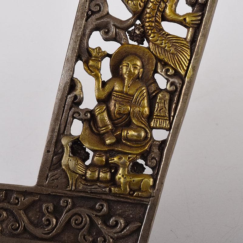 仏教美術　古銅塗金　チベット仏　仏像　置物　V　7815