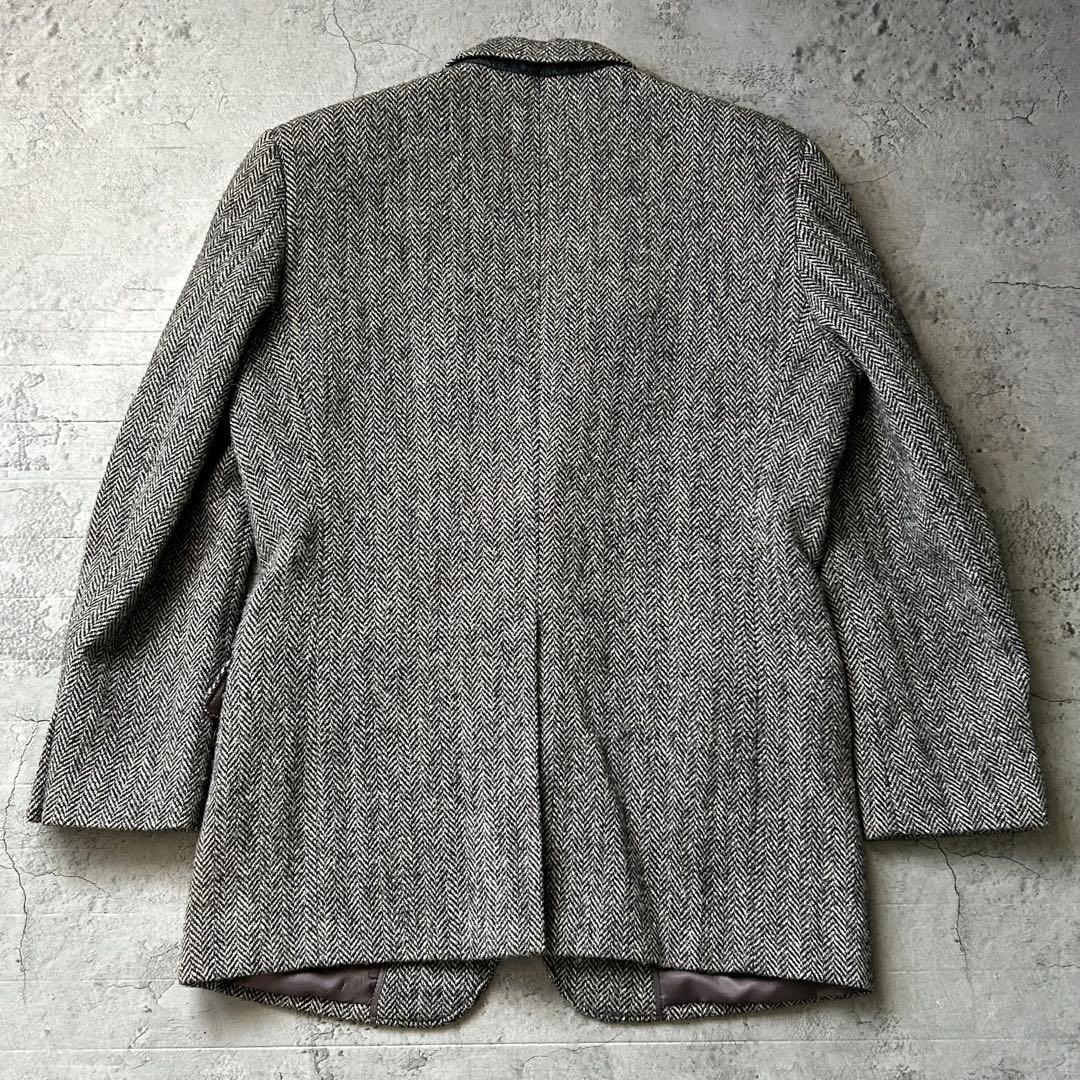 極美品 ハリスツイード ヘリンボーン AB7 テーラードジャケット ブレザー