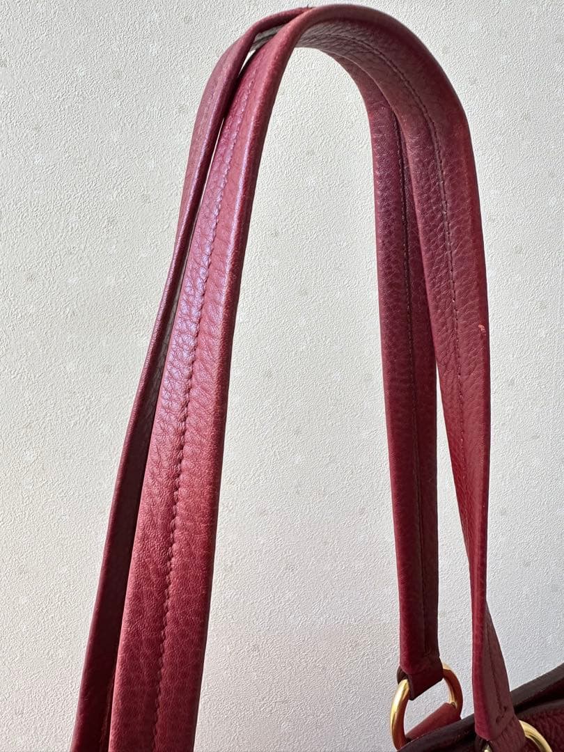 PRADA レザー 赤 トートバッグ