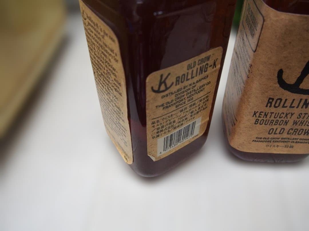 未開栓　古酒　OLD CROW ROLLING-K バーボンウイスキー　2本