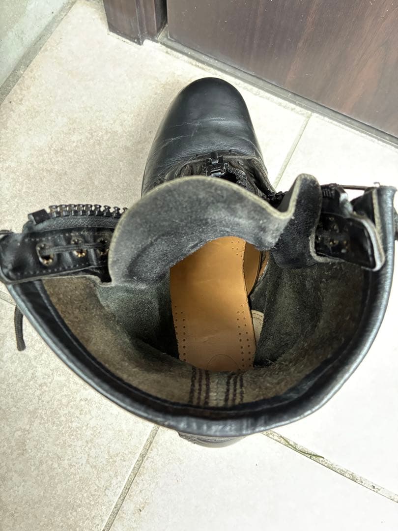 Redwingファイアーマンブーツ　ジッパー付き　アイアントゥー