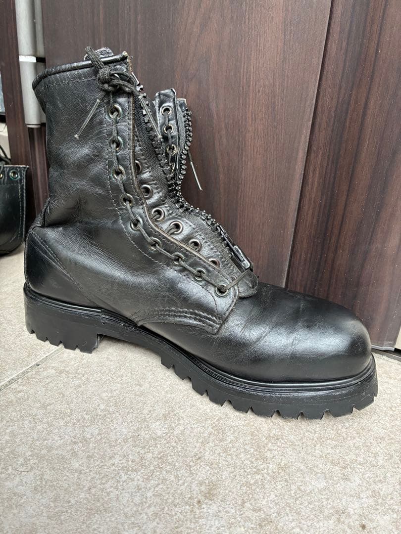 Redwingファイアーマンブーツ　ジッパー付き　アイアントゥー