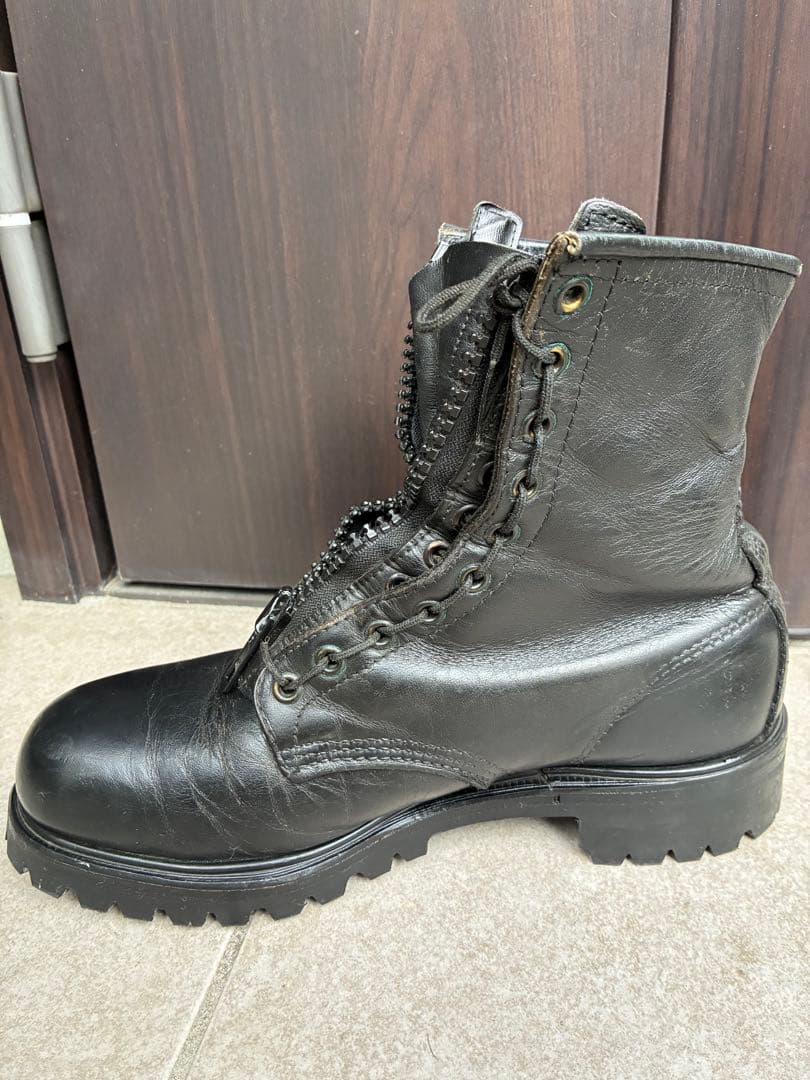 Redwingファイアーマンブーツ　ジッパー付き　アイアントゥー