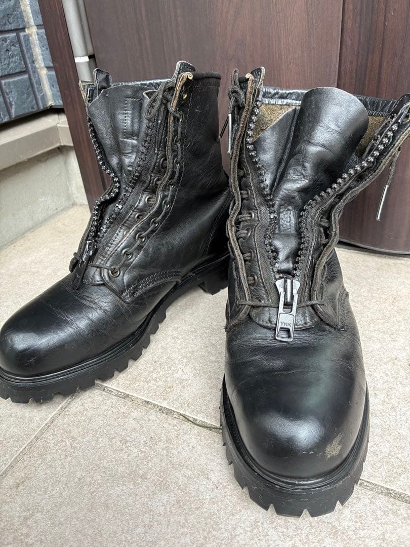 Redwingファイアーマンブーツ　ジッパー付き　アイアントゥー