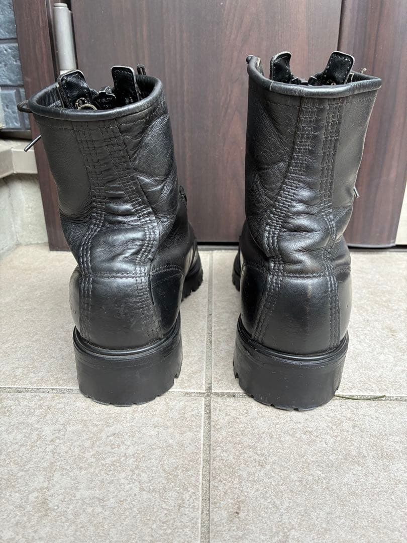 Redwingファイアーマンブーツ　ジッパー付き　アイアントゥー