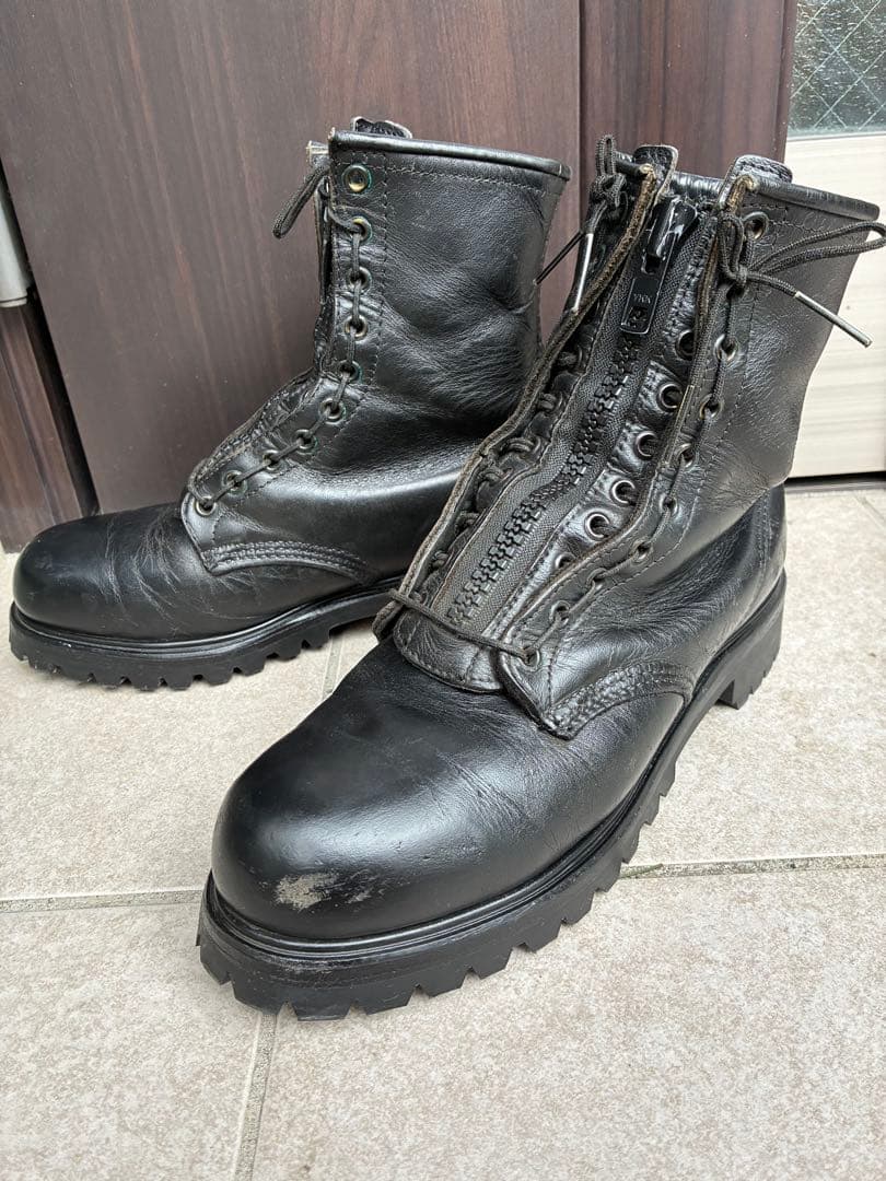 Redwingファイアーマンブーツ　ジッパー付き　アイアントゥー