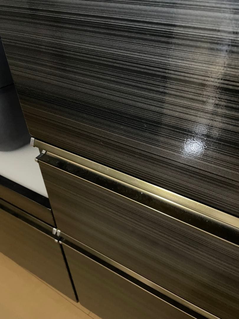 コンセント付き食器棚 ブラック