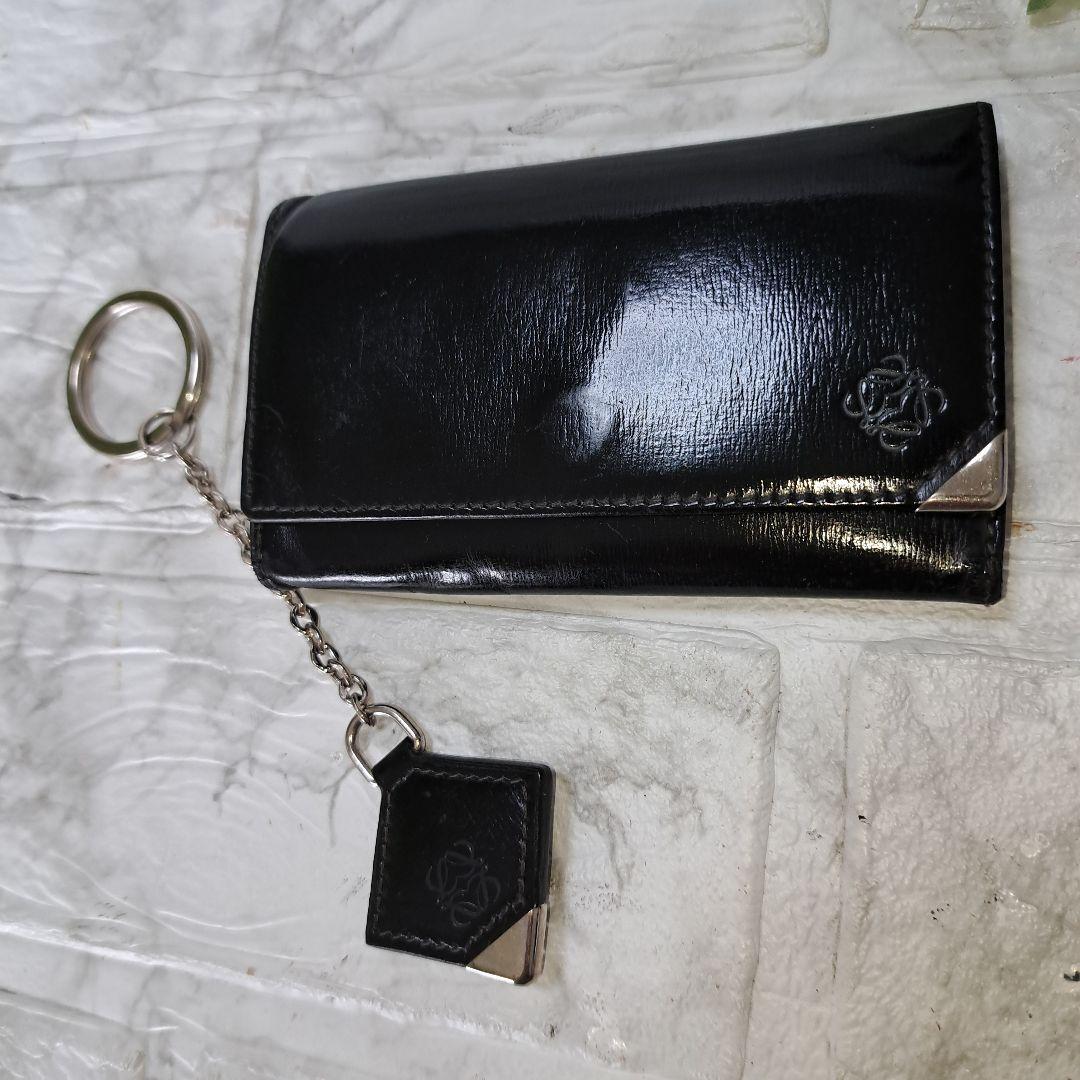 ✨美品✨LOEWE ロエベ 6連 キーケース レザー ブラック チャーム付き