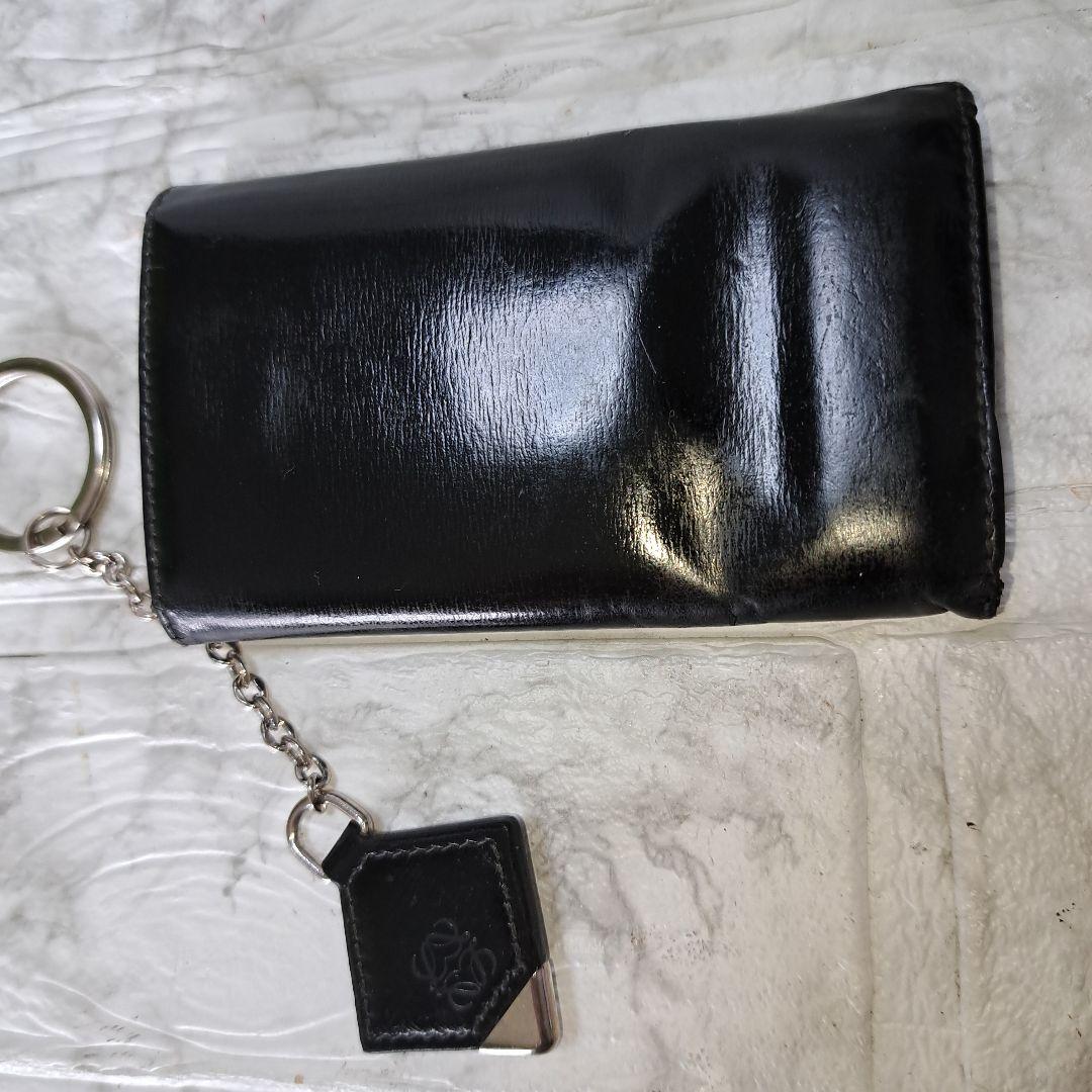 ✨美品✨LOEWE ロエベ 6連 キーケース レザー ブラック チャーム付き