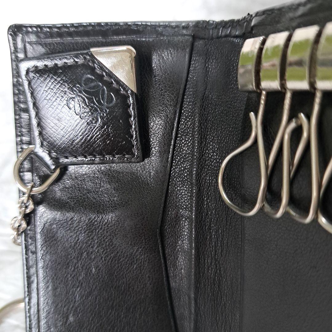 ✨美品✨LOEWE ロエベ 6連 キーケース レザー ブラック チャーム付き