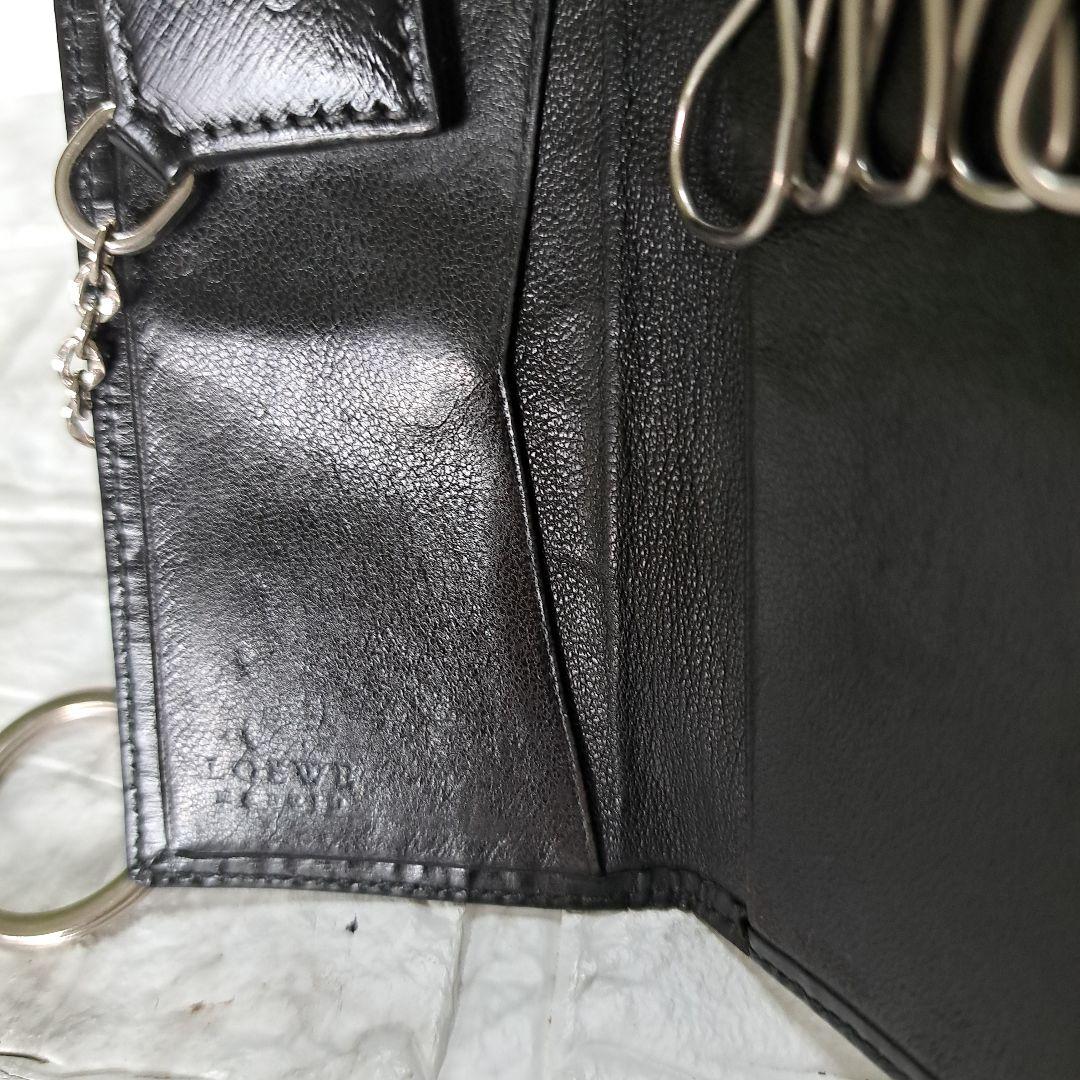 ✨美品✨LOEWE ロエベ 6連 キーケース レザー ブラック チャーム付き
