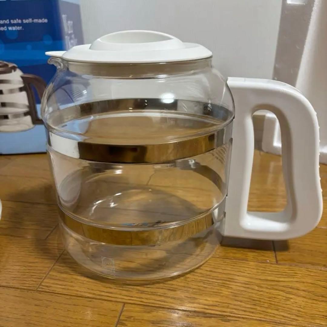動作確認済み　メガホーム　蒸留水器　新ガラス容器　ホワイト