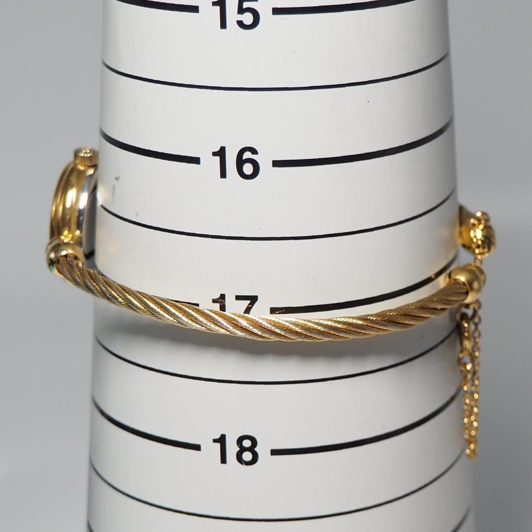 美品 グッチ GUCCI ワイヤー バングルウォッチ シェリー 腕時計 F935