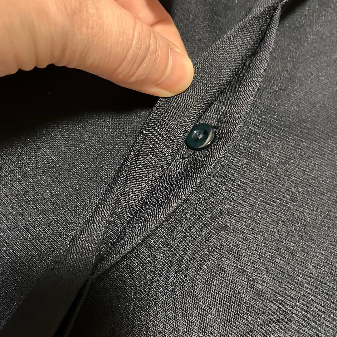 ☆SHIPS any ダブルクロス Aライン シャツワンピース ネイビー☆F