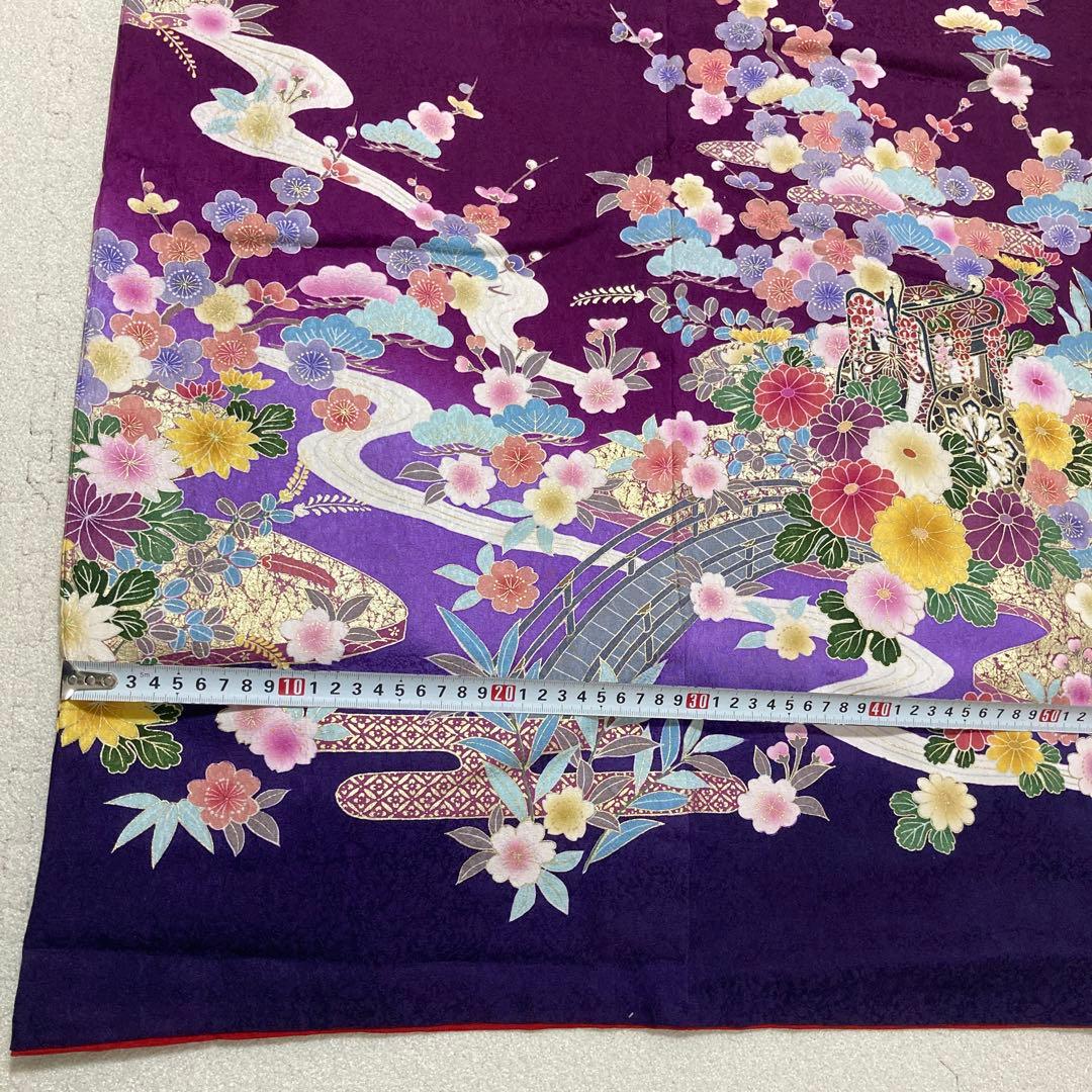 ⭐︎期間限定キャンペーン特価⭐︎美品⭐︎丸昌　紫　振袖古典柄　御所車＋おまけ付き