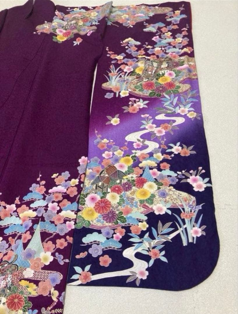 ⭐︎期間限定キャンペーン特価⭐︎美品⭐︎丸昌　紫　振袖古典柄　御所車＋おまけ付き